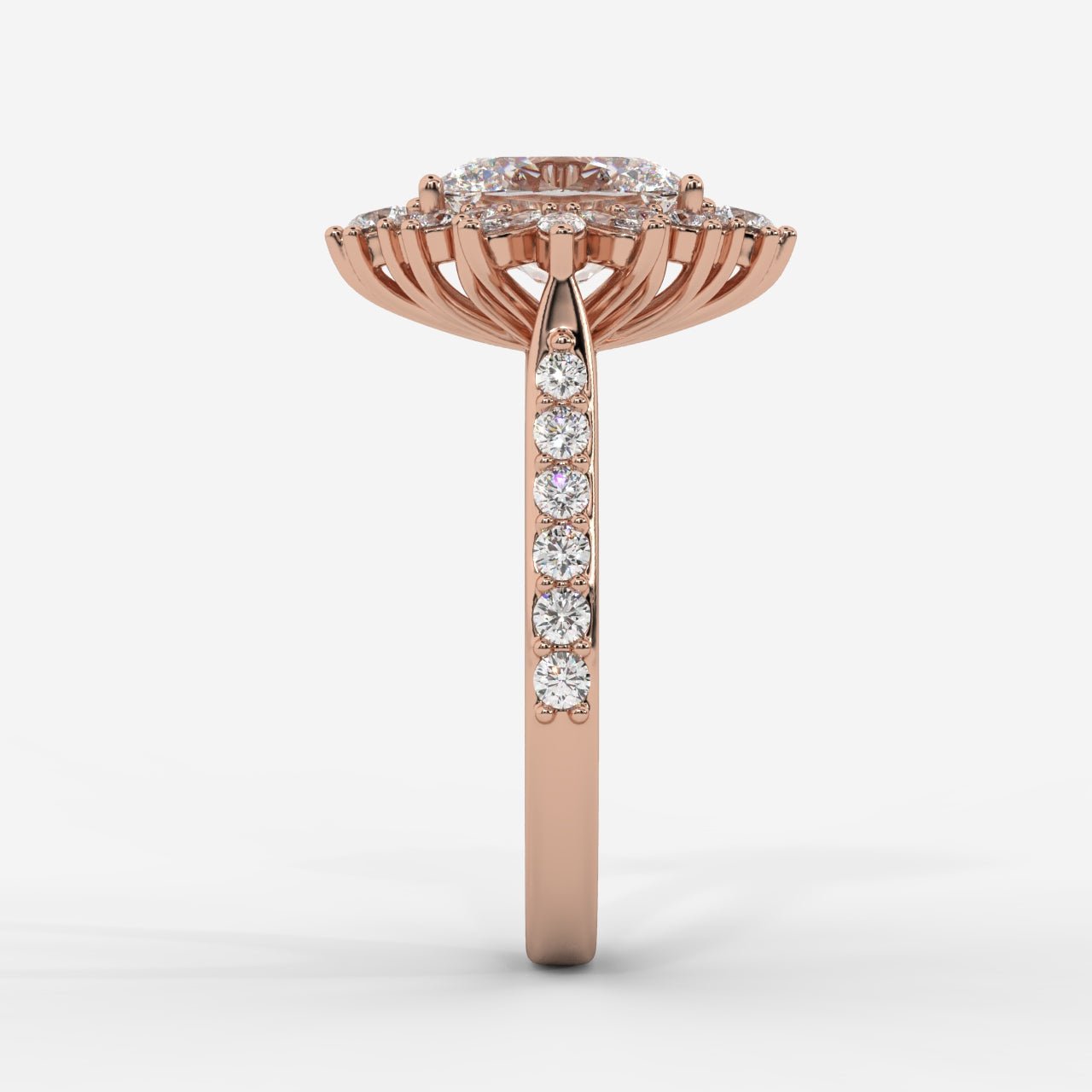 Anastasia Diamond Cluster Ring - Oval - AYKA JEWELS