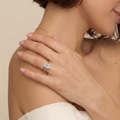 Aria Brilliant Diamond Solitaire Ring - Oval - AYKA JEWELS