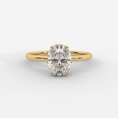 Aria Brilliant Diamond Solitaire Ring - Oval - AYKA JEWELS