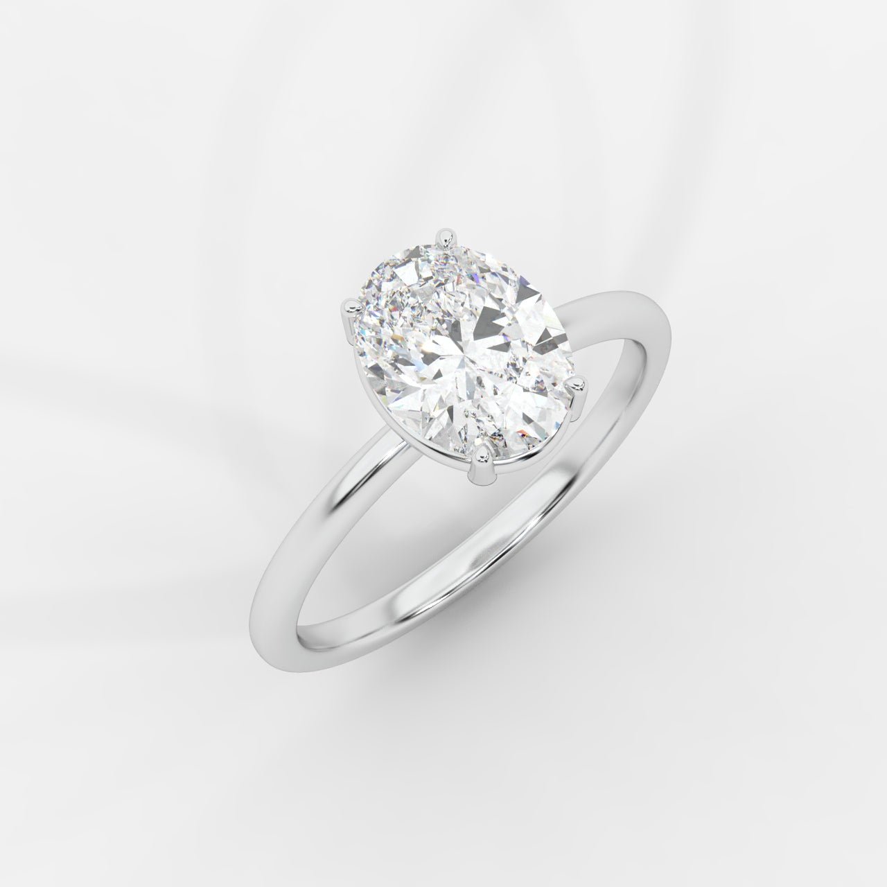 Aria Brilliant Diamond Solitaire Ring - Oval - AYKA JEWELS