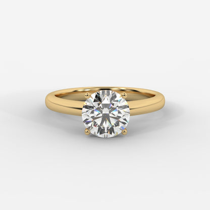 Aria Brilliant Diamond Solitaire Ring - Round - AYKA JEWELS