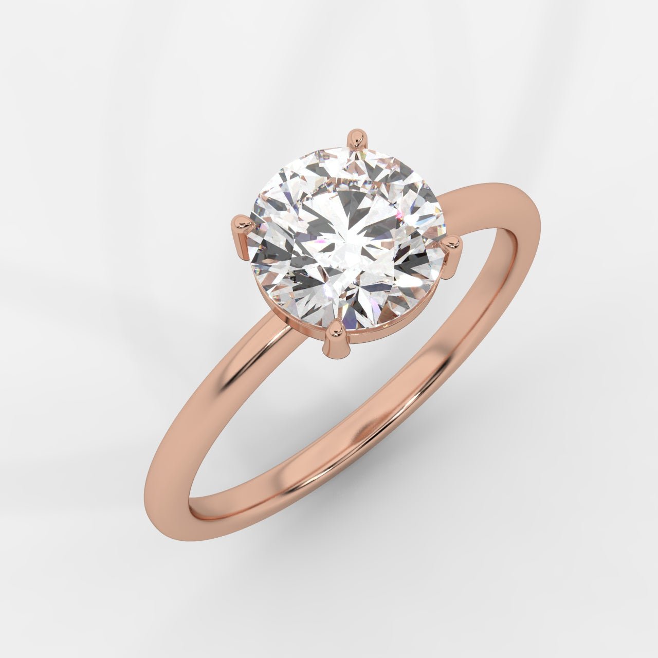 Aria Brilliant Diamond Solitaire Ring - Round - AYKA JEWELS