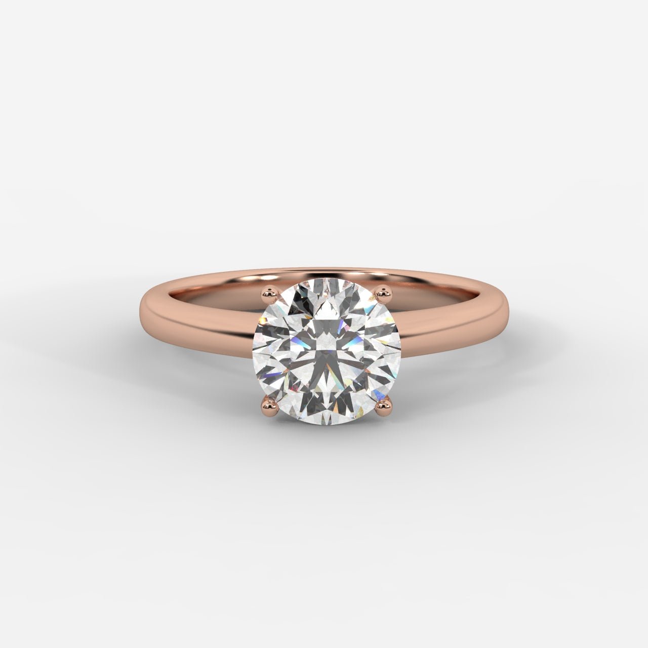 Aria Brilliant Diamond Solitaire Ring - Round - AYKA JEWELS