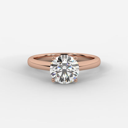 Aria Brilliant Diamond Solitaire Ring - Round - AYKA JEWELS