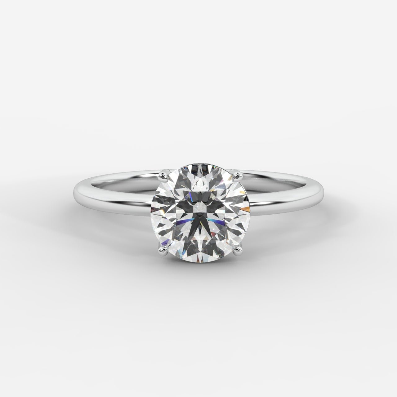 Aria Brilliant Diamond Solitaire Ring - Round - AYKA JEWELS