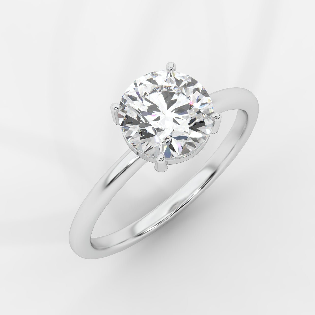 Aria Brilliant Diamond Solitaire Ring - Round - AYKA JEWELS