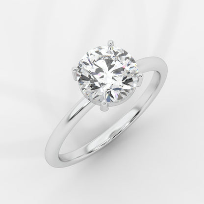 Aria Brilliant Diamond Solitaire Ring - Round - AYKA JEWELS