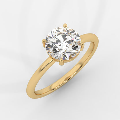 Aria Brilliant Diamond Solitaire Ring - Round - AYKA JEWELS