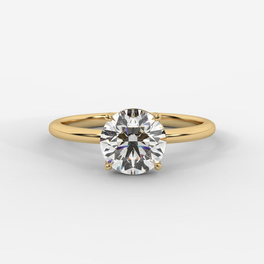 Aria Brilliant Diamond Solitaire Ring - Round - AYKA JEWELS