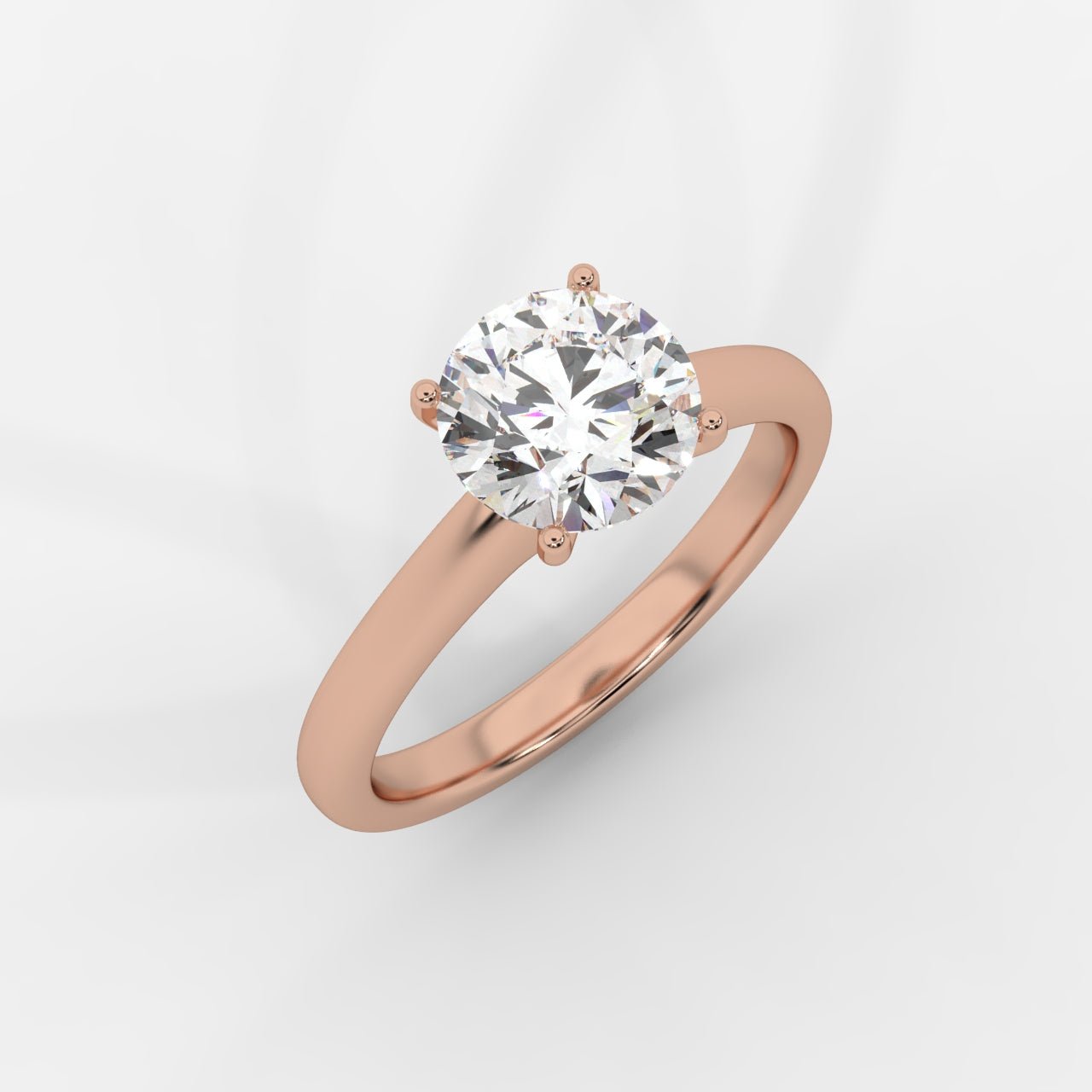 Aria Brilliant Diamond Solitaire Ring - Round - AYKA JEWELS