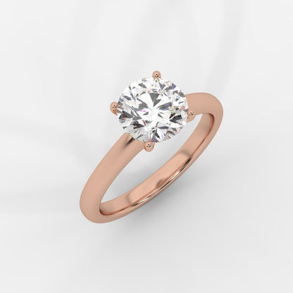 Aria Brilliant Diamond Solitaire Ring - Round - AYKA JEWELS