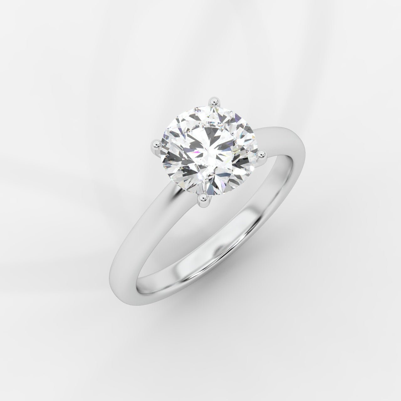 Aria Brilliant Diamond Solitaire Ring - Round - AYKA JEWELS
