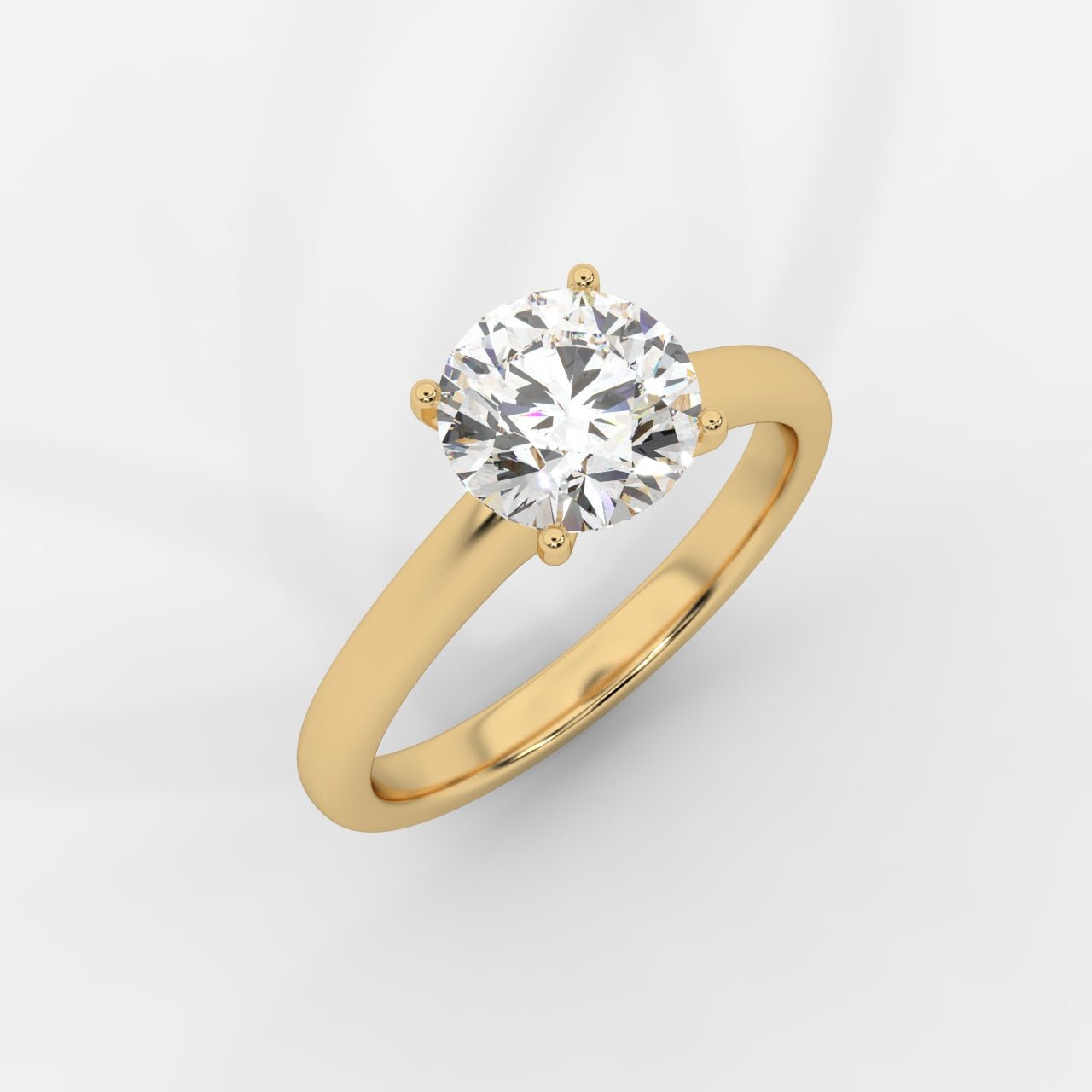Aria Brilliant Diamond Solitaire Ring - Round - AYKA JEWELS