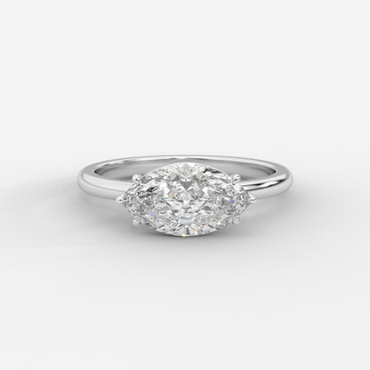 Aria Brilliant East West Solitaire Ring - Marquise - AYKA JEWELS