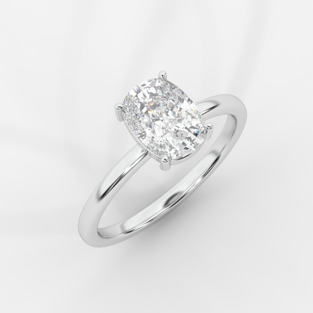 Aria Solitaire Ring - Cushion - AYKA JEWELS