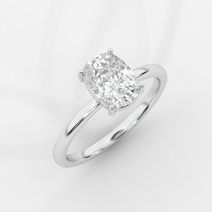 Aria Solitaire Ring - Cushion - AYKA JEWELS
