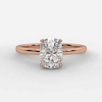 Aria Solitaire Ring - Cushion - AYKA JEWELS