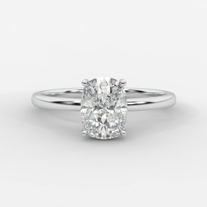 Aria Solitaire Ring - Cushion - AYKA JEWELS