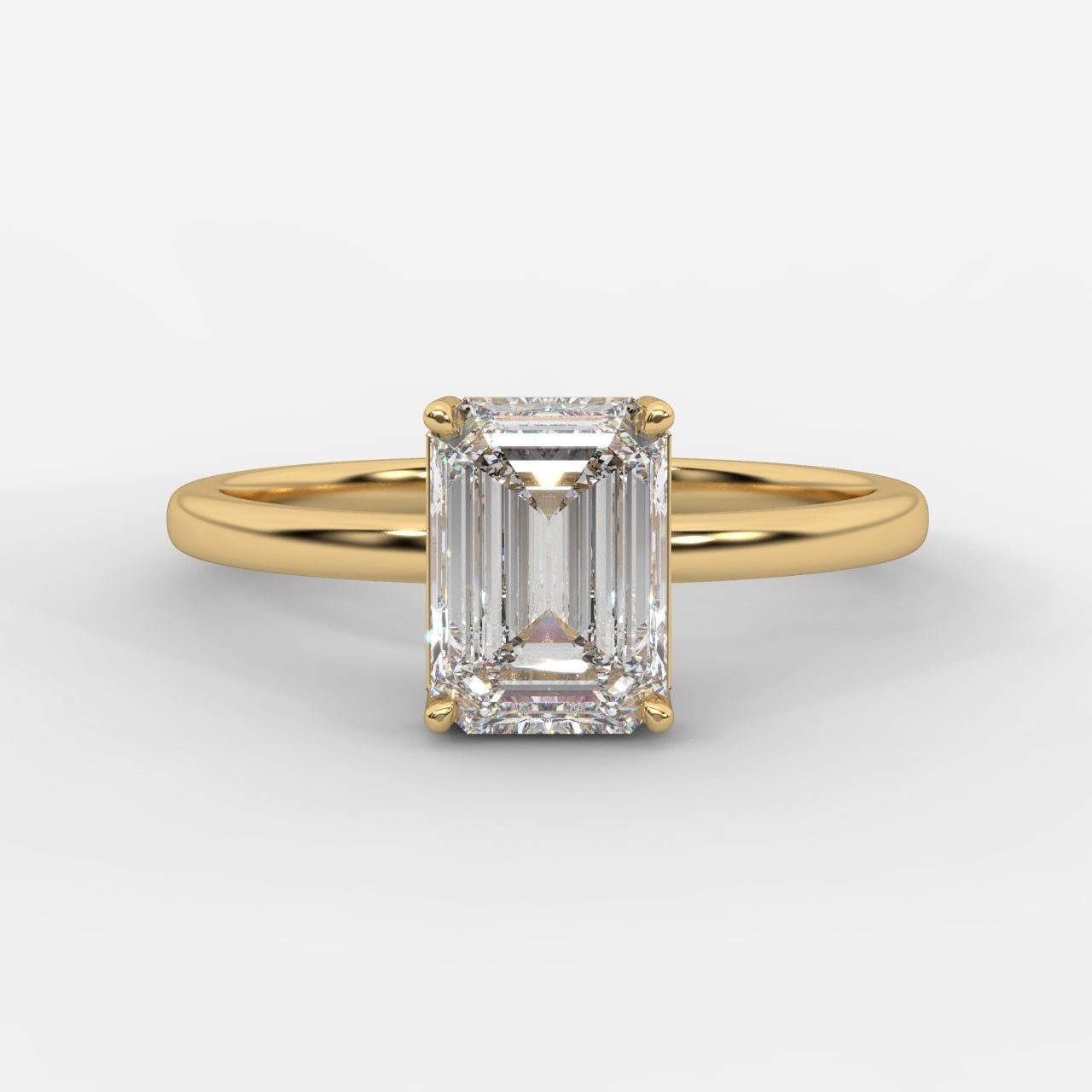 Aria Solitaire Ring - Emerald - AYKA JEWELS