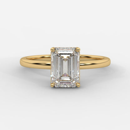 Aria Solitaire Ring - Emerald - AYKA JEWELS