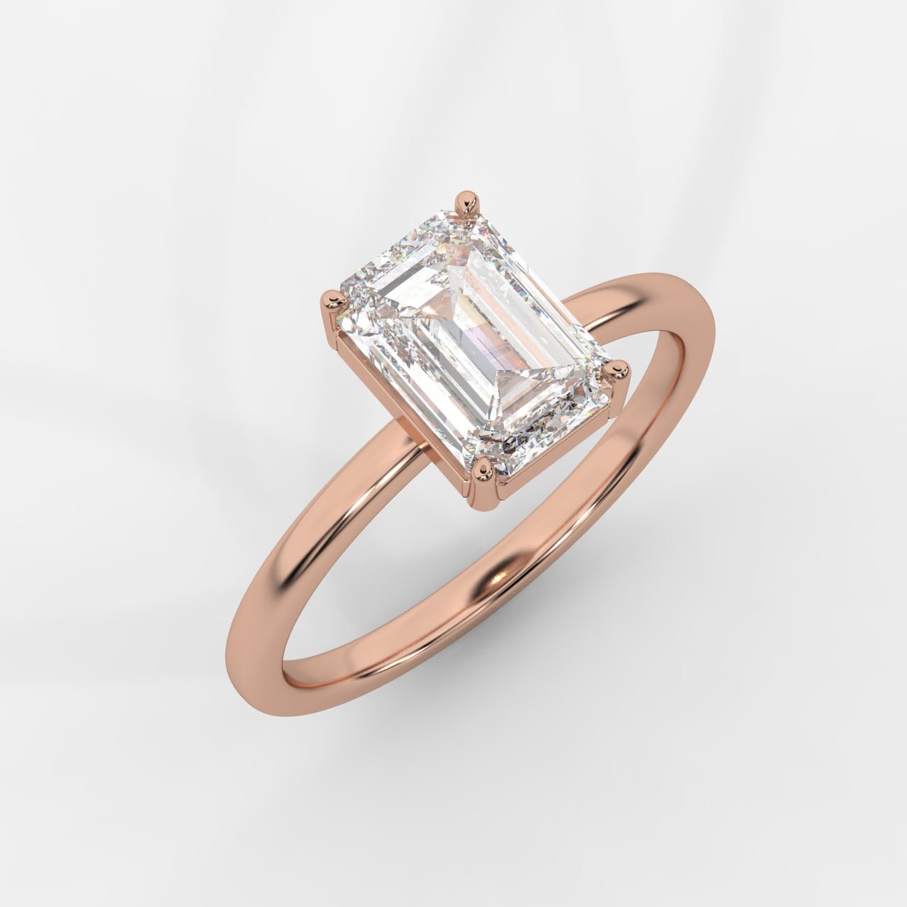 Aria Solitaire Ring - Emerald - AYKA JEWELS