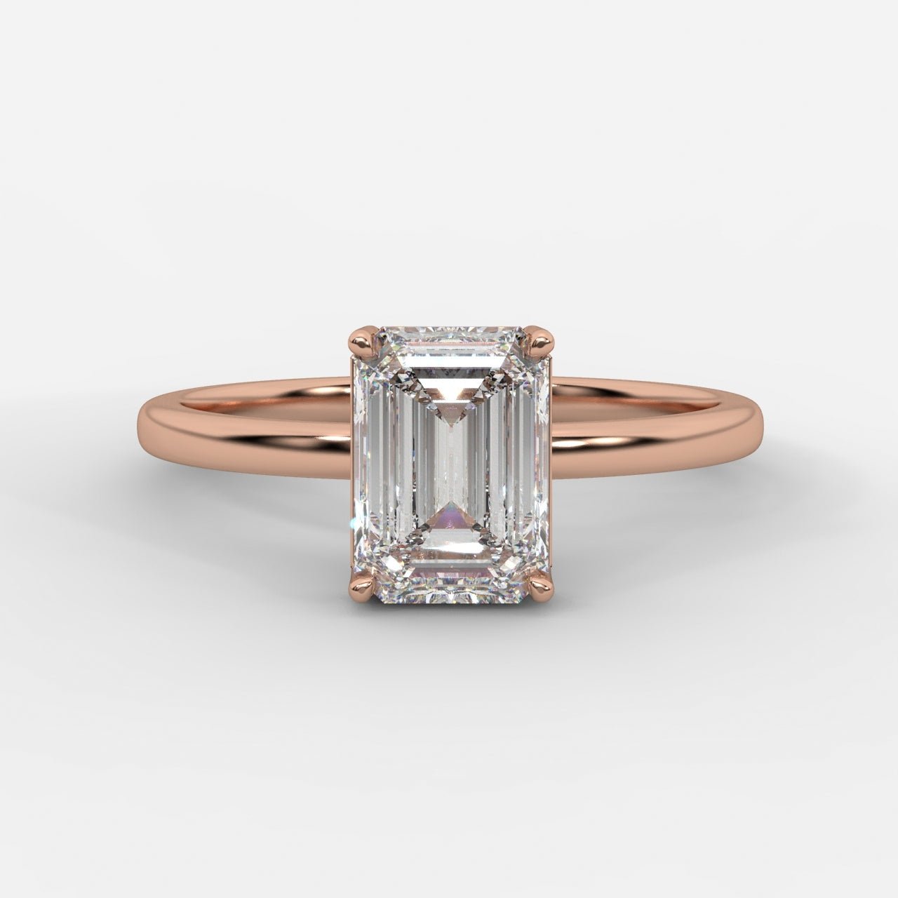 Aria Solitaire Ring - Emerald - AYKA JEWELS