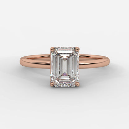 Aria Solitaire Ring - Emerald - AYKA JEWELS