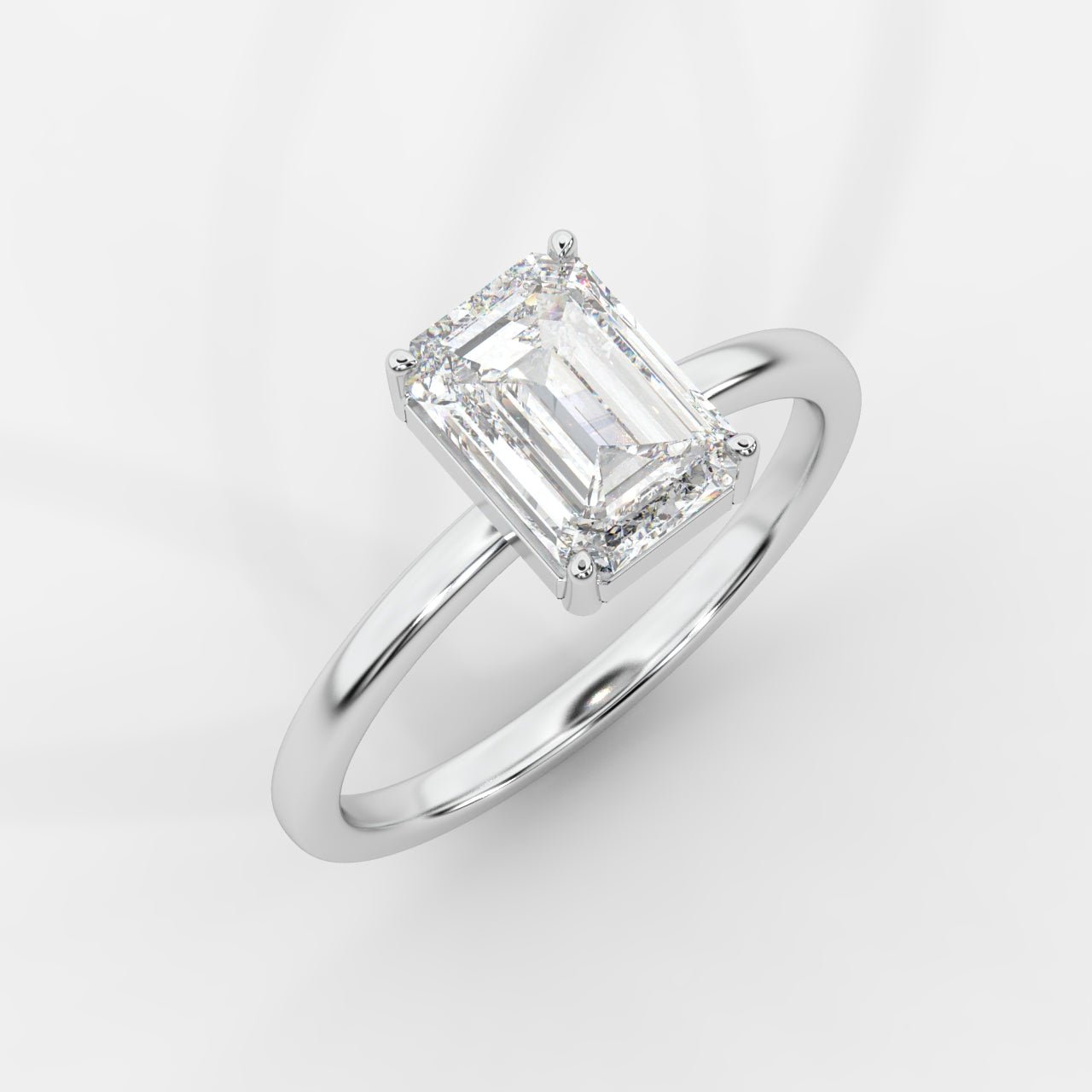 Aria Solitaire Ring - Emerald - AYKA JEWELS