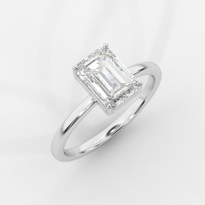 Aria Solitaire Ring - Emerald - AYKA JEWELS