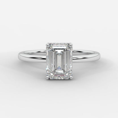 Aria Solitaire Ring - Emerald - AYKA JEWELS