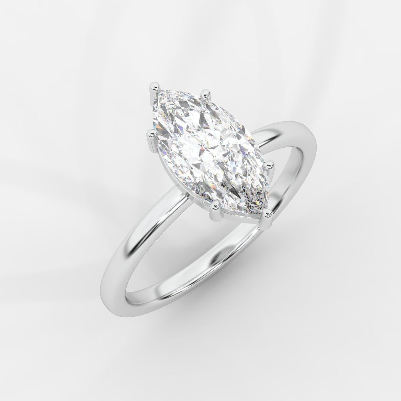 Aria Solitaire Ring - Marquise - AYKA JEWELS