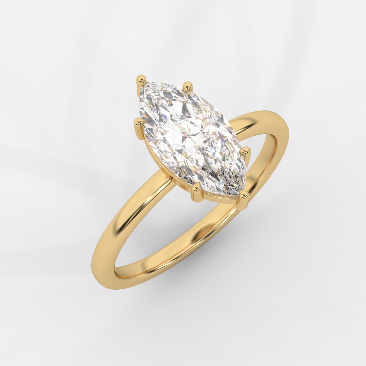 Aria Solitaire Ring - Marquise - AYKA JEWELS