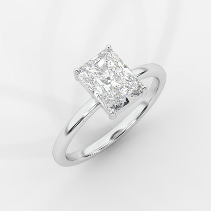 Aria Solitaire Ring - Radiant - AYKA JEWELS