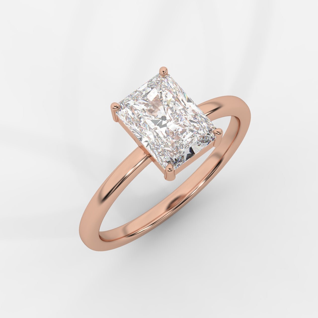 Aria Solitaire Ring - Radiant - AYKA JEWELS