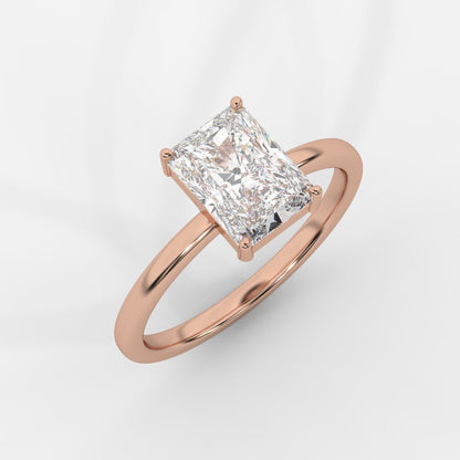Aria Solitaire Ring - Radiant - AYKA JEWELS