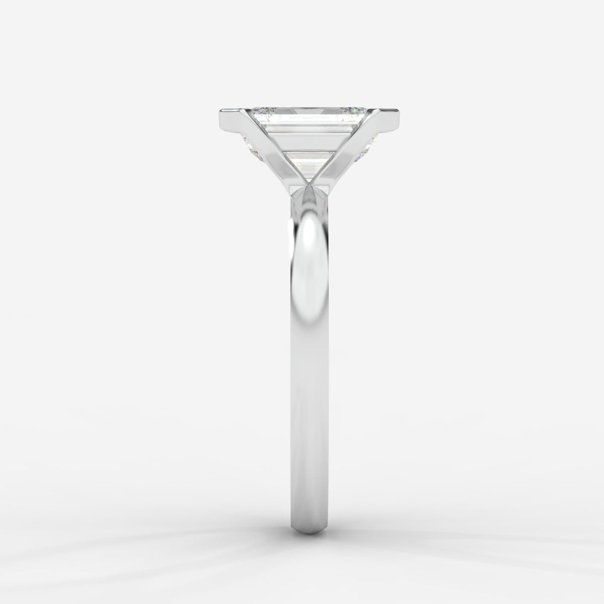Armani Half-Bezel Solitaire Ring – Emerald - AYKA JEWELS