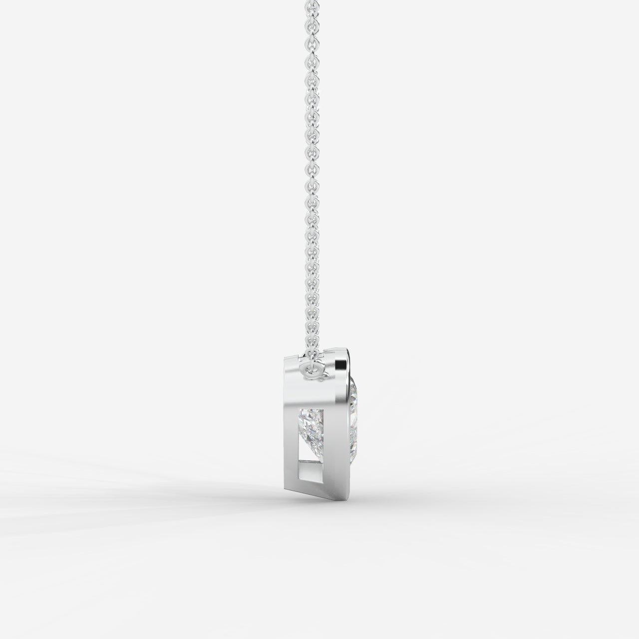 Avery Solitaire Pendant With 18" Adjustable Chain - Heart - AYKA JEWELS