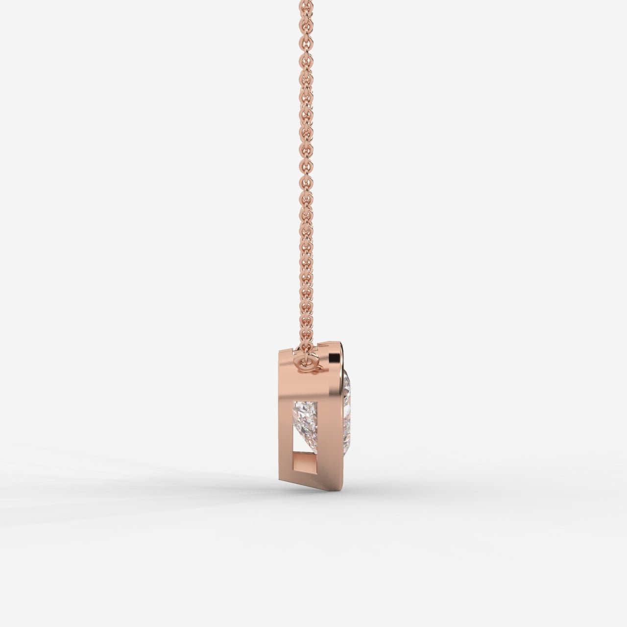 Avery Solitaire Pendant With 18" Adjustable Chain - Heart - AYKA JEWELS