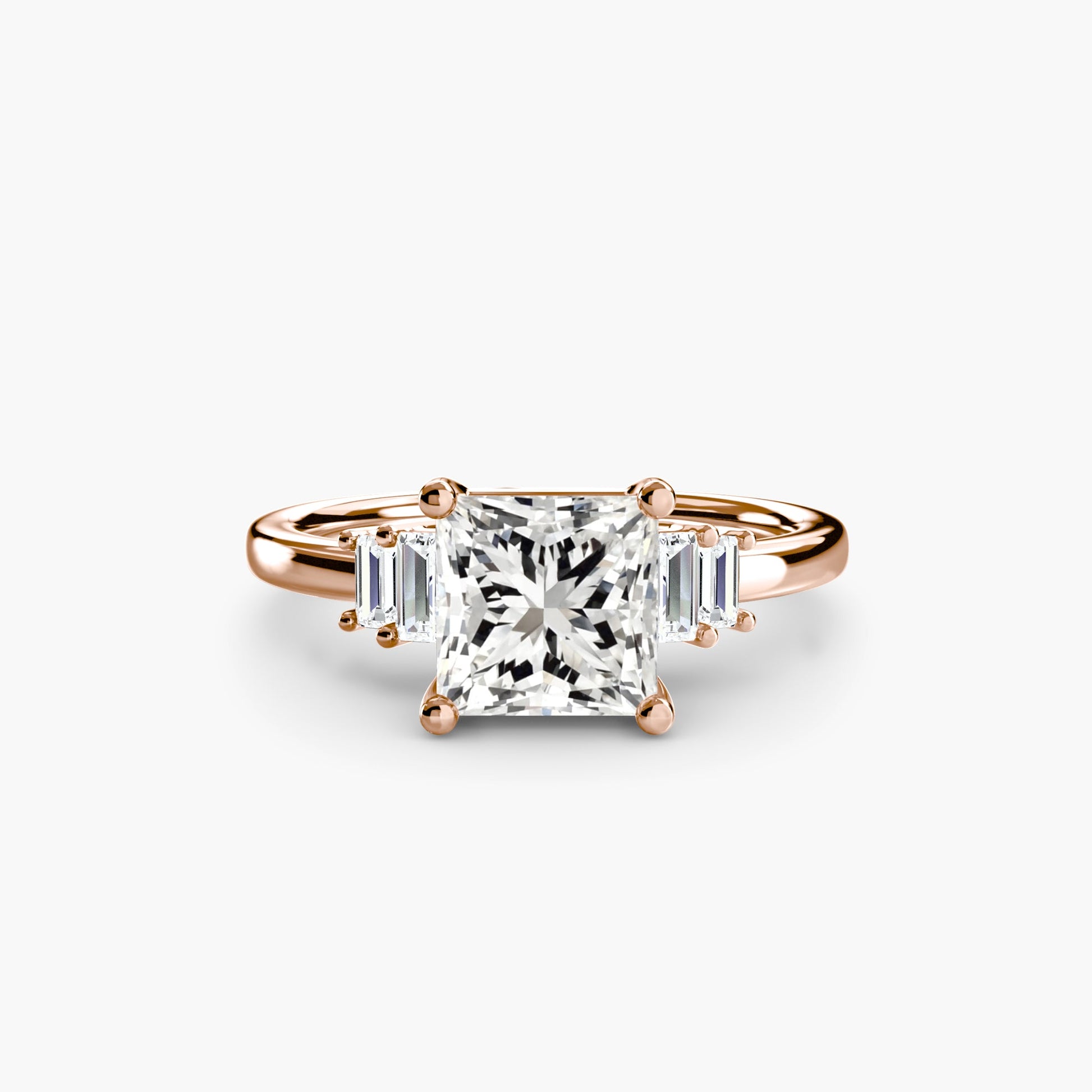 Baguette Accent Solitaire - AYKA JEWELS