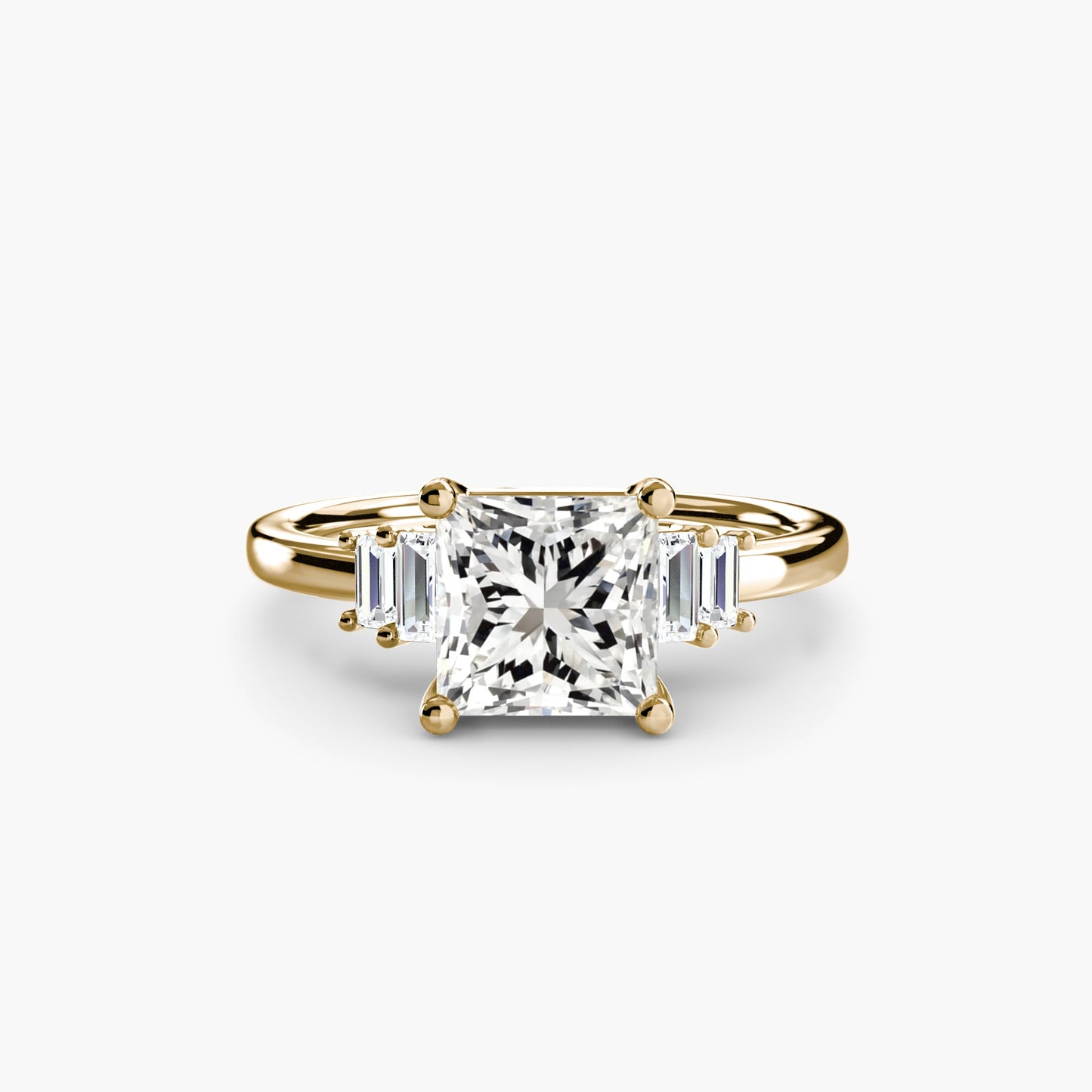 Baguette Accent Solitaire - AYKA JEWELS