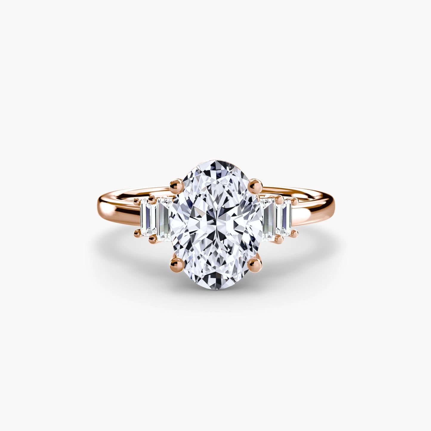Baguette Accent Solitaire - AYKA JEWELS