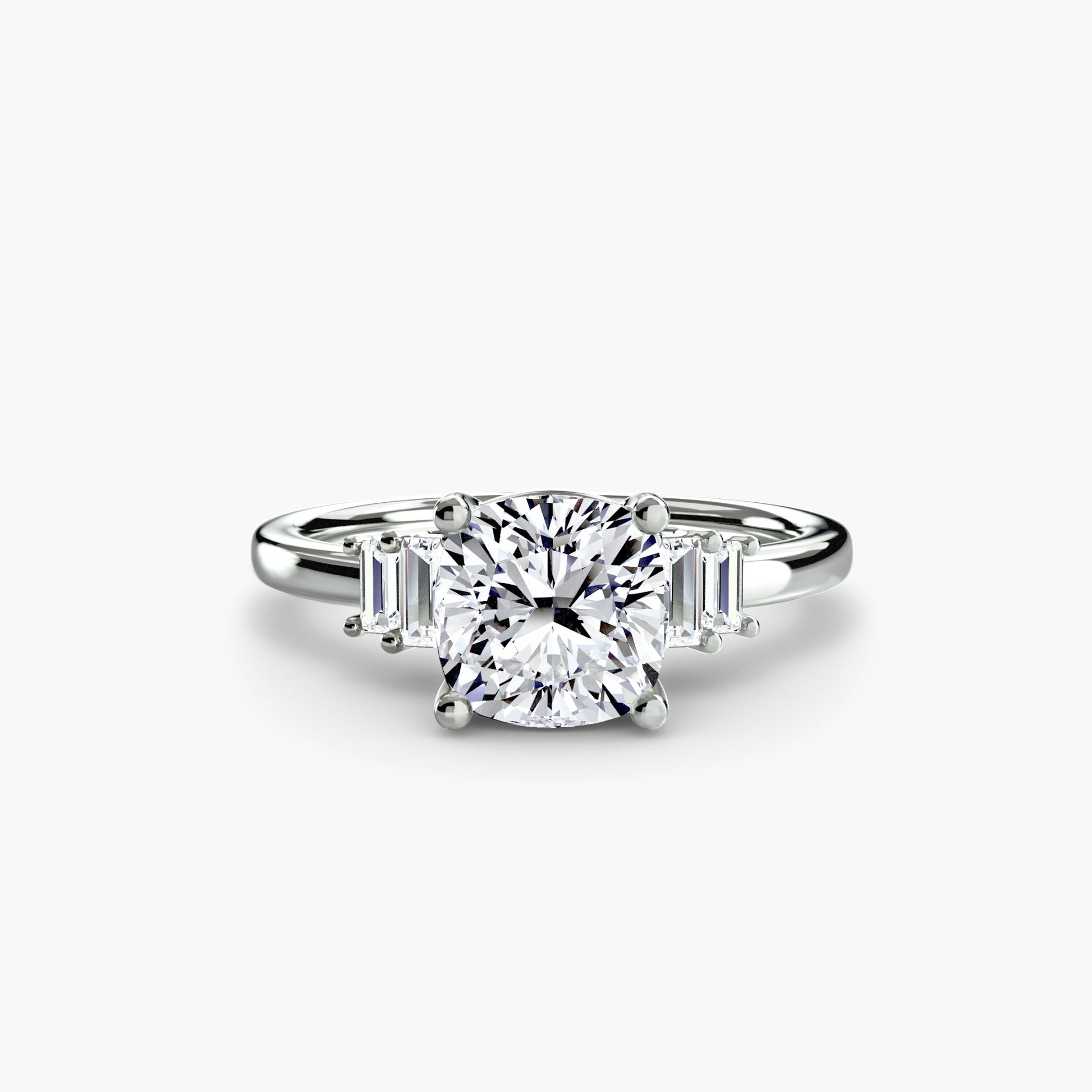 Baguette Accent Solitaire - AYKA JEWELS