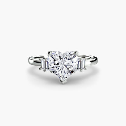 Baguette Accent Solitaire - AYKA JEWELS