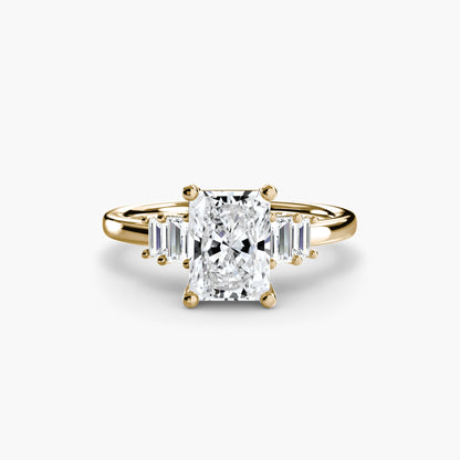 Baguette Accent Solitaire - AYKA JEWELS