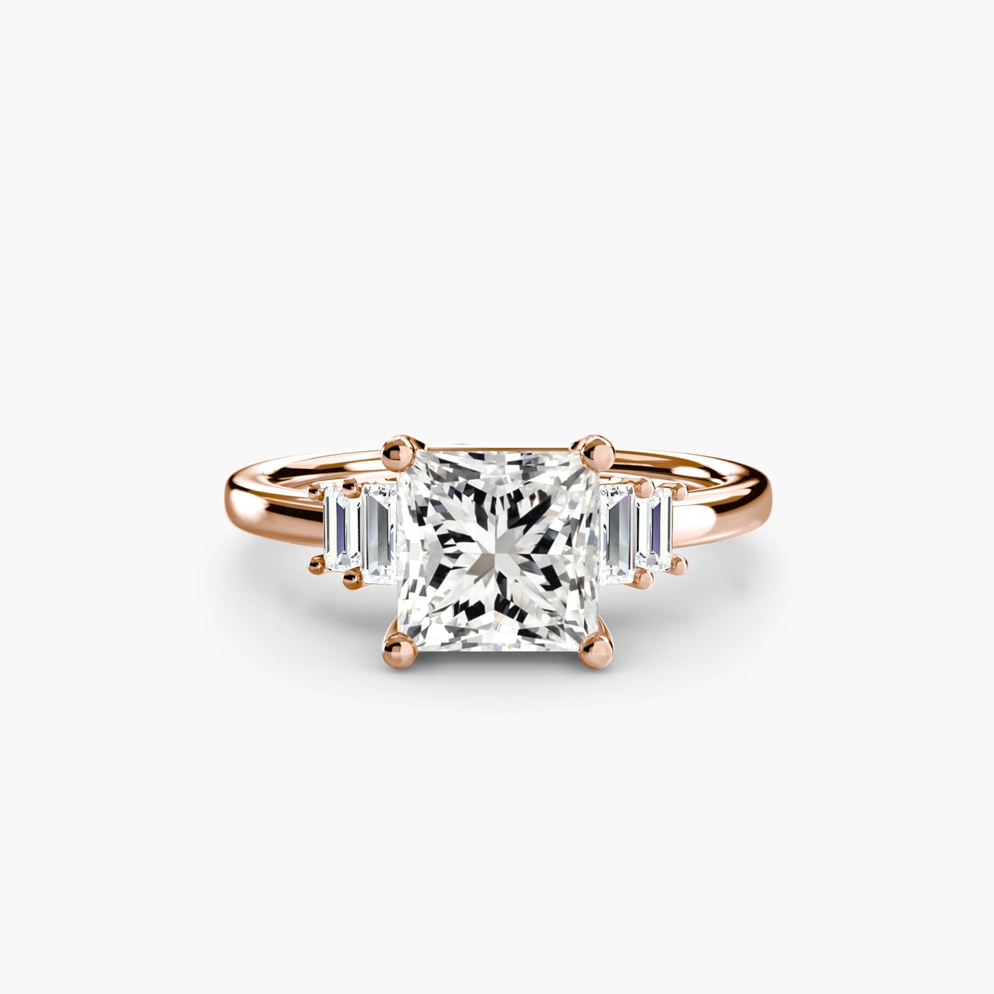 Baguette Accent Solitaire - AYKA JEWELS