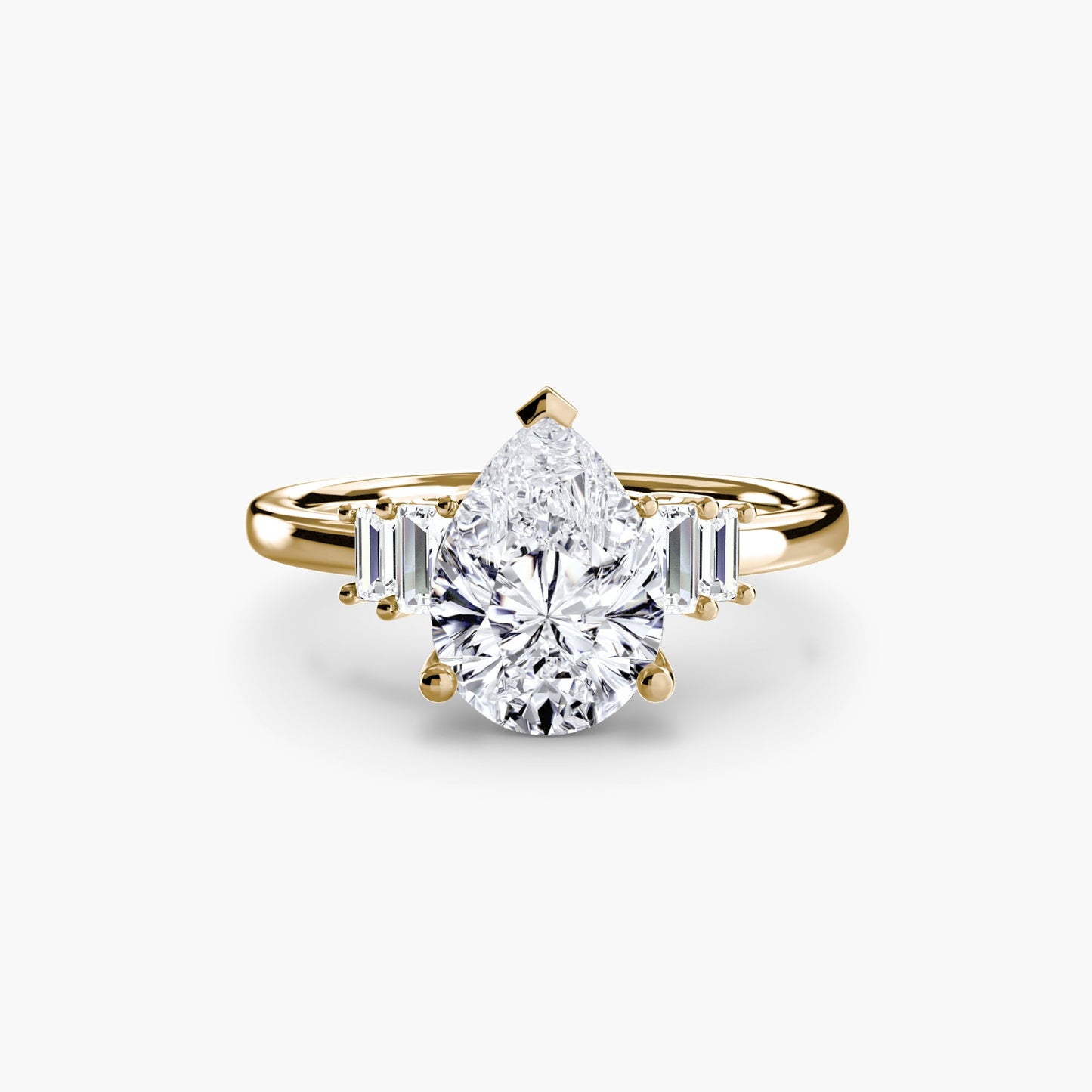 Baguette Accent Solitaire - AYKA JEWELS