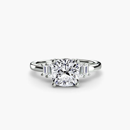 Baguette Accent Solitaire - AYKA JEWELS