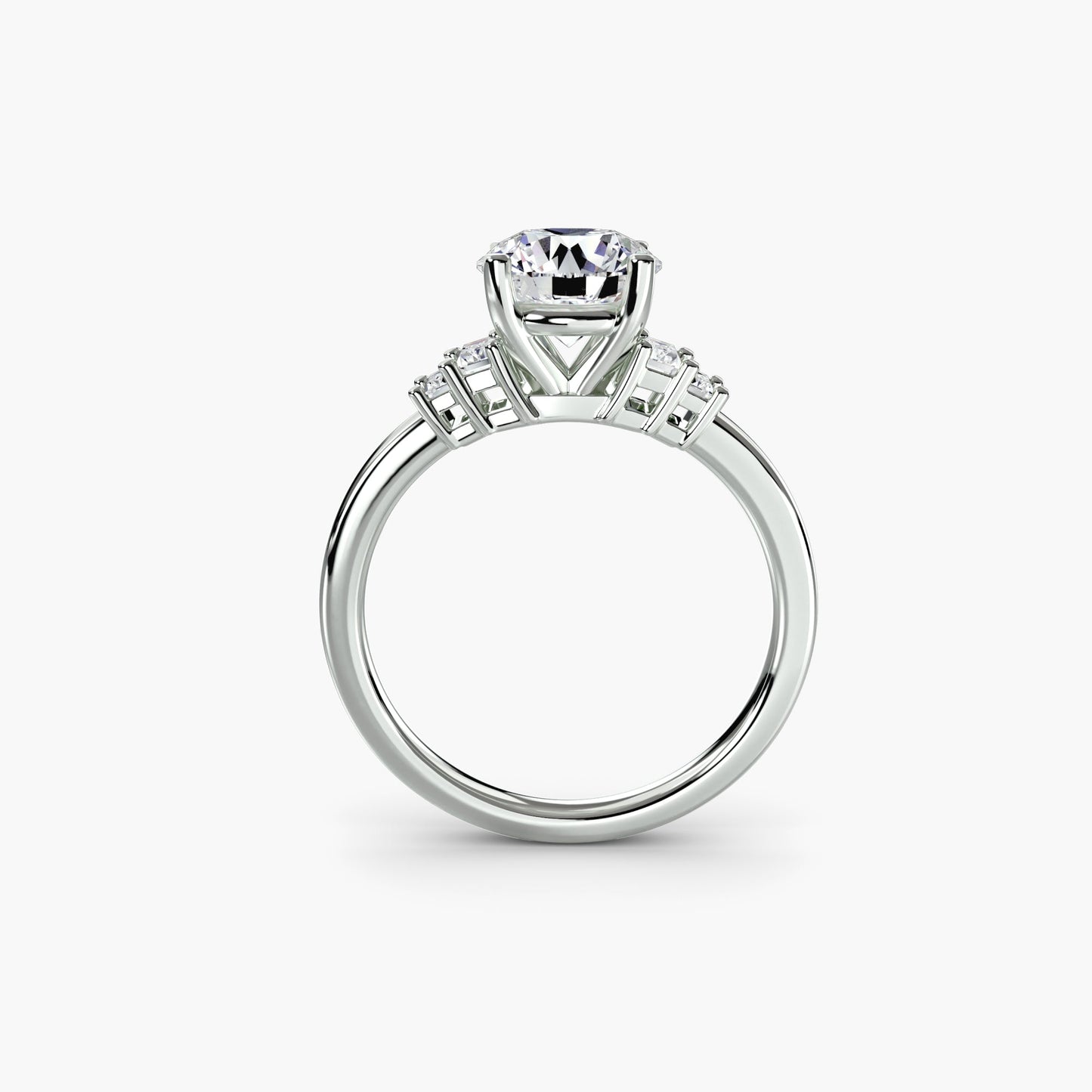 Baguette Accent Solitaire - AYKA JEWELS