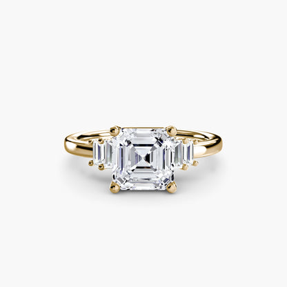 Baguette Accent Solitaire - AYKA JEWELS