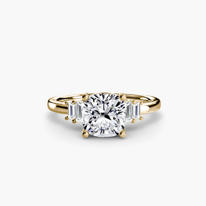 Baguette Accent Solitaire - AYKA JEWELS